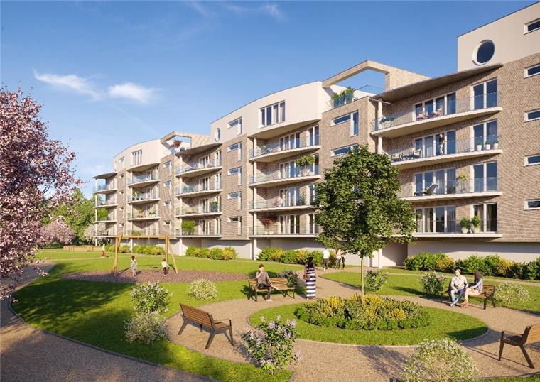 Nordenham: Neuer Anlauf für große Wohnanlage im Stadtsüden So soll das Wohnquartier aussehen, das die Thieling-Gruppe an der Hansingstraße errichten möchte.