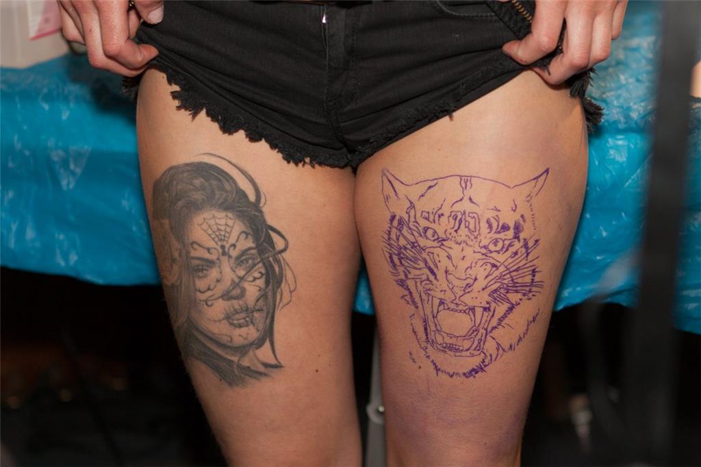 So soll es aussehen und da soll es hin, das Tattoo von Anja Schümann
