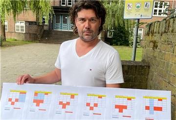 So viel Unterricht fiel in der achten Klasse der Humboldtschule in den vergangenen Wochen aus: Vater Jörg Schubert hat das für die Klasse seines Sohnes dokumentiert.