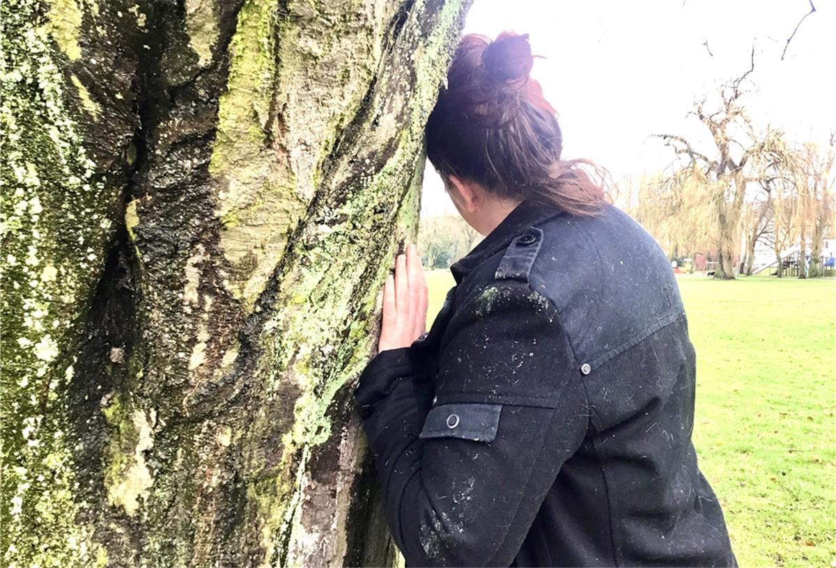 Häusliche Gewalt: „Angst ist so ein dichtes Gestrüpp“ So will sie sein, heute, nach jahrelangen Misshandlungen: Wie ein Baumstamm, verwurzelt, standfest, und allen Stürmen trotzend. Ramona* hat nach 21 Jahren körperlicher und seelischer Gewalt durch ihren Ex-Mann ihren eigenen Weg aus der Hölle zurück ins Leben gefunden. Foto: Schwan