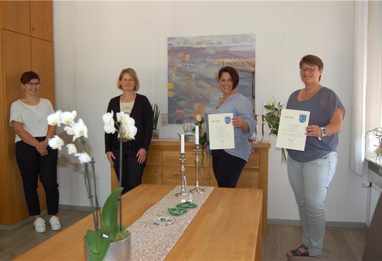 Standesbeamtin Wiebke Jüchter (2. von links) hat nun drei Vertreterinnen (von links): Irina van Lessen sowie neu Christiane Hagen und Daniela Maurischat.