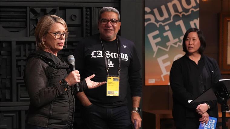 Sundance-Festival gestartet: Mit den Gedanken in Los Angeles Sundance-Geschäftsführerin Amanda Kelso (links) und der Festival-Direktor Eugene Hernandez sprachen auch über die Auswirkungen der Brände von L.A. auf das Festival.