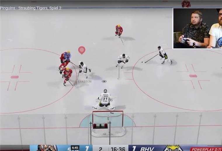 Szene aus dem Spiel Straubing gegen Fischtown bei NHL 20.