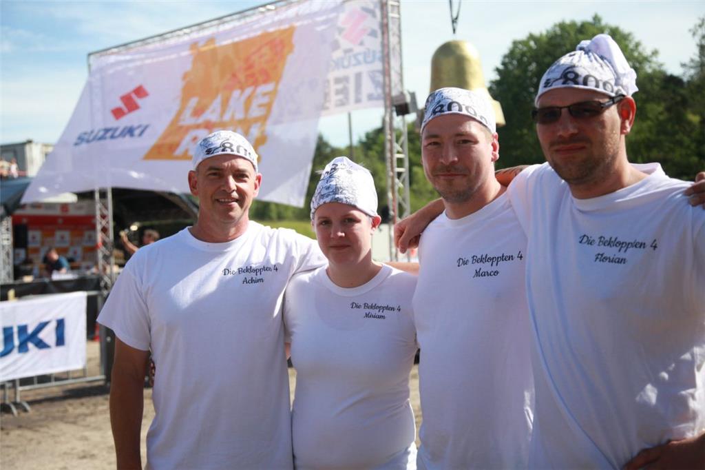 Team &quot;Die Bekloppten 4&quot;: Hans-Joachim Ricke, Miriam Mühlenbeck, Marco Peters, Florian Schwarz. Foto: Leuschner