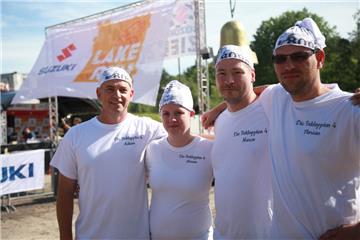 Team &quot;Die Bekloppten 4&quot;: Hans-Joachim Ricke, Miriam Mühlenbeck, Marco Peters, Florian Schwarz. Foto: Leuschner