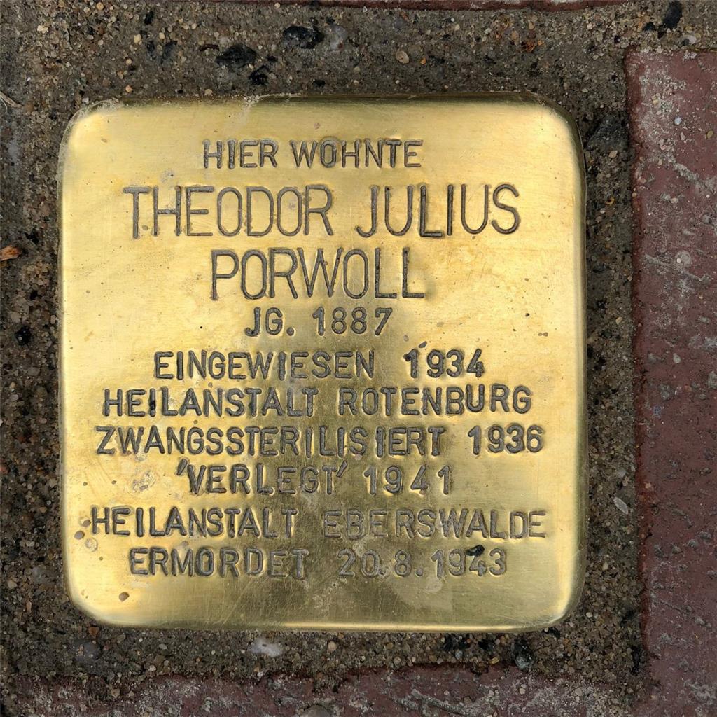 Theodor Porwoll, Bülkenstraße 24 Foto: Brockmann