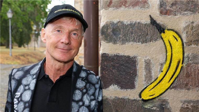 Total Banane Thomas Baumgärtel ist für seine Spray-Bananen berühmt.