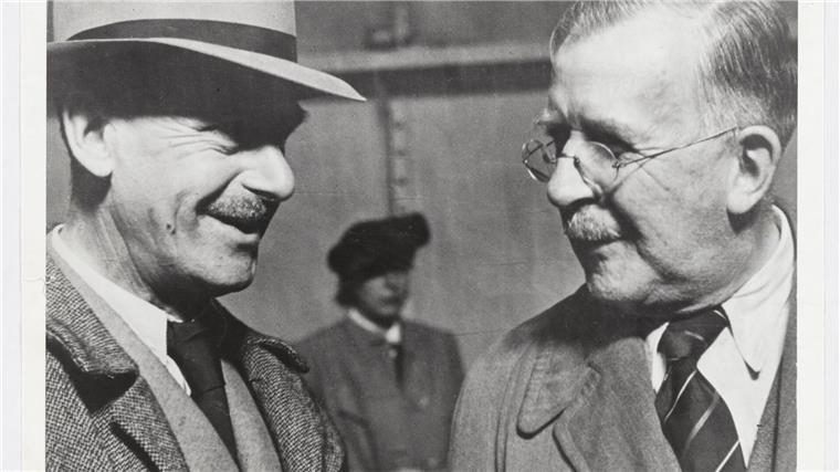 Autor und Aktivist - 150 Jahre Thomas Mann Thomas Mann begrüßte seinen Bruder Heinrich in New York. Er kam aus dem besetzten Frankreich. (Archivbild)