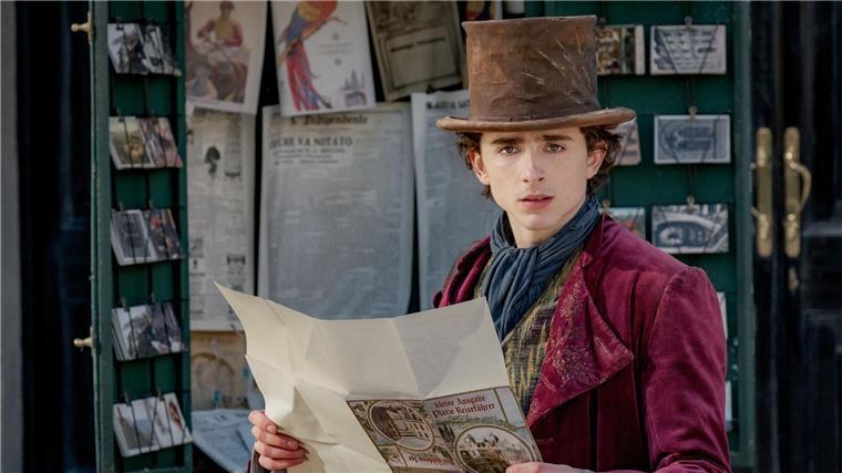 Timothée Chalamet als Willy Wonka in einer Szene des Films „Wonka“.