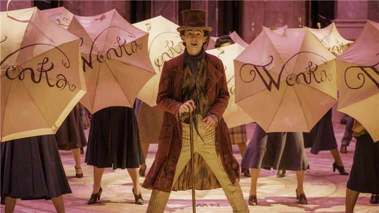 Timothée Chalamet als Willy Wonka in einer Szene des Films „Wonka“.