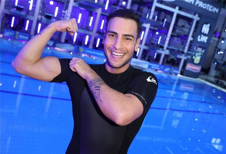 Timur Ülker hier beim „RTL-Turmspringen“. Der Schauspieler hat für einen an Blutkrebs erkrankten Patienten Knochenmark gespendet.
