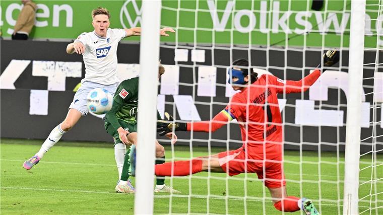 Tor für Hoffenheim: Marius Bülter trifft zum 2:2.