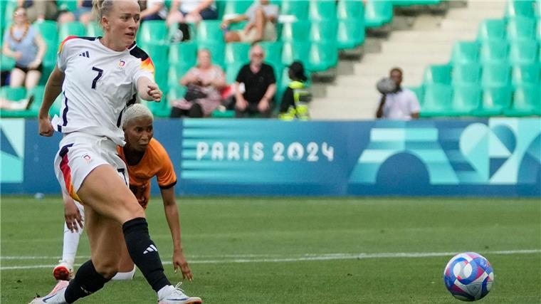 Olympia-Medaille winkt: Fußballerinnen im Viertelfinale Tor zum 1:0: Lea Schüller