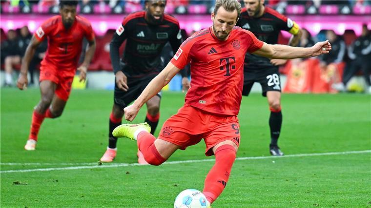 Dortmund schlägt Leipzig - Kiel feiert Premierensieg Traf auch beim Sieg gegen Union Berlin: Bayern-Stürmer Harry Kane.