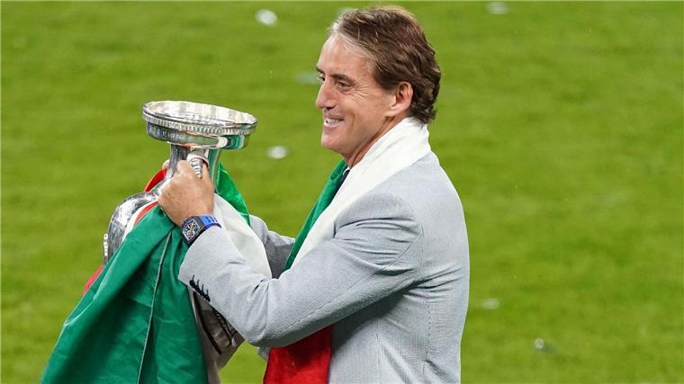 Maradona, Ronaldinho, Island: Englands Scheitern in Kapiteln Triumphierte 2021 in Wembley: Italiens Coach Roberto Mancini.