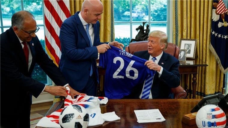 Trump war bereits Präsident, als die USA mit Mexiko und Kanada den Zuschlag für die WM 2026 bekamen.