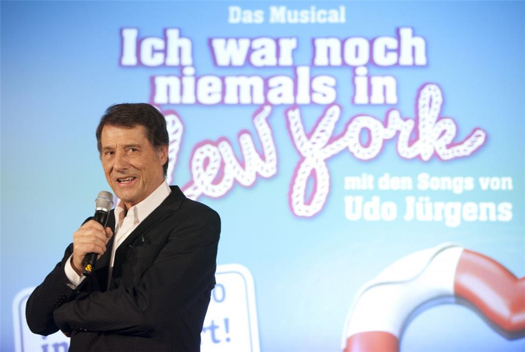 Udo Jürgens bei einem Promo-Auftritt für das Musical &quot;Ich war noch niemals ...