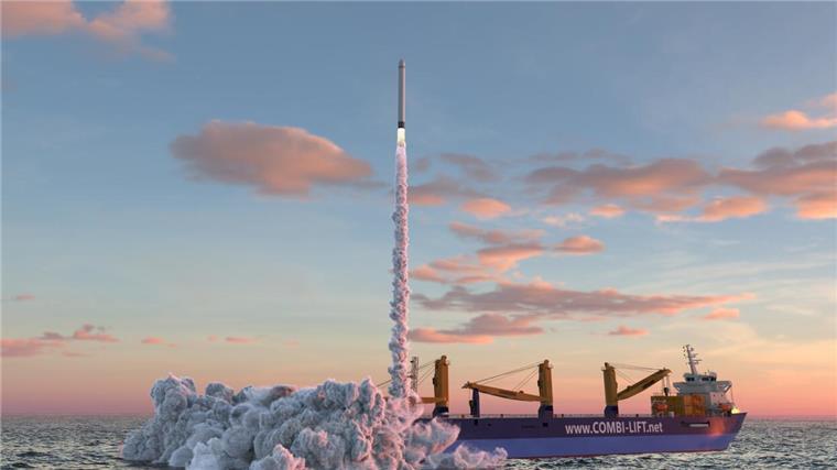 schwimmende Abschussrampe für Raketen