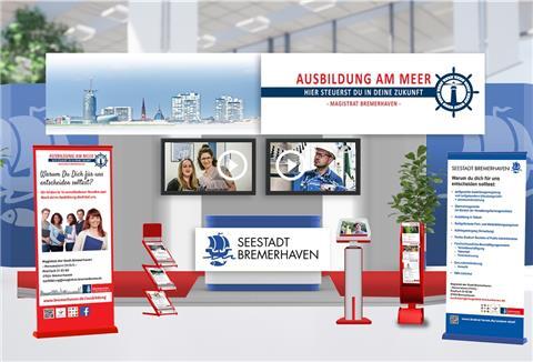 Messestand Magistrat Bremerhaven - KOMPASS Ausbildungsmesse