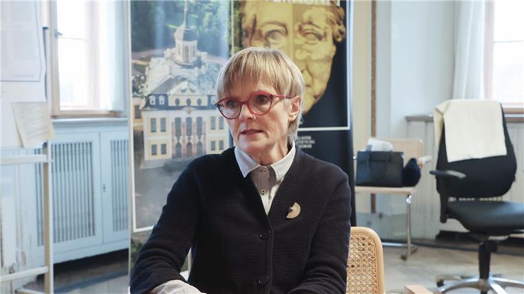 Ulrike Lorenz, die Präsidentin der Klassik Stiftung Weimar, im Gespräch mit der Deutschen Presse-Agentur.