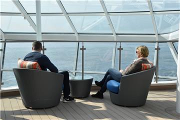 Ulrike und Holger Wärner nutzten die Gelegenheit, um auf der Ovation of the Seas zu entspannen.