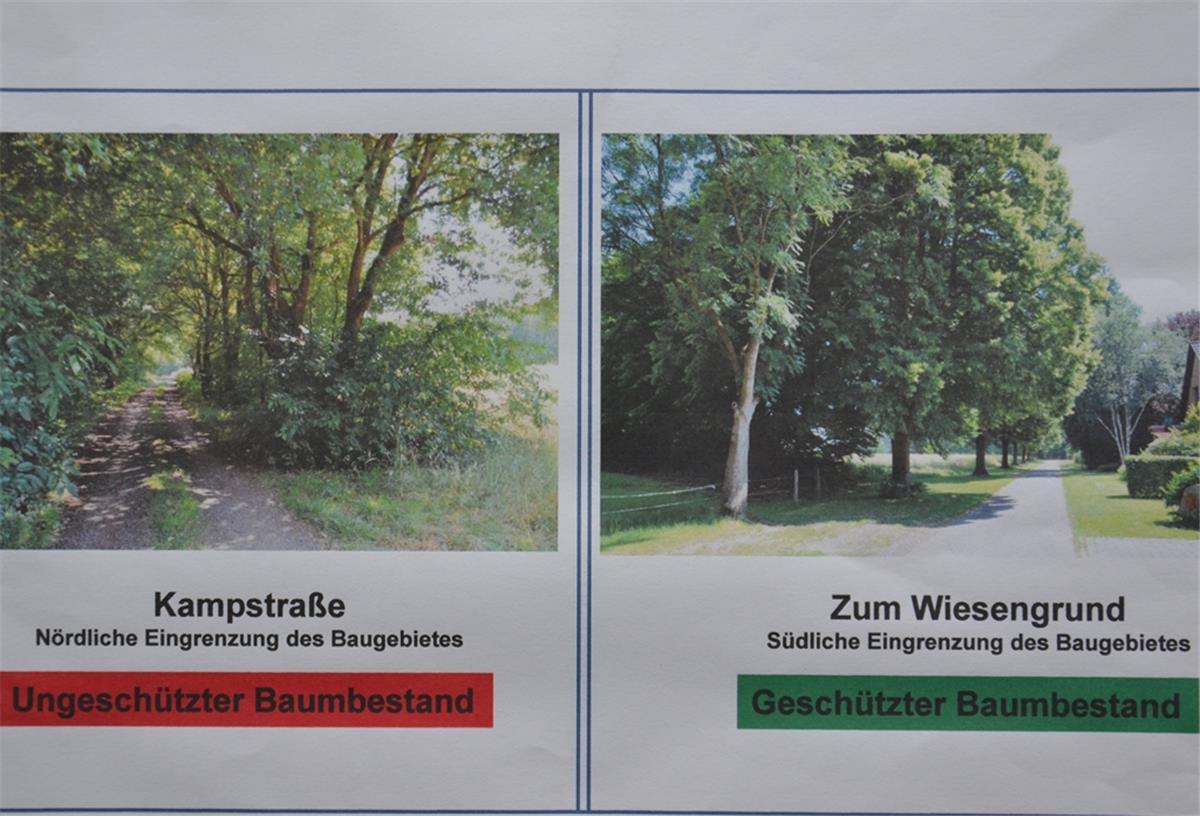 Um deutlich zu machen, für wie abwegig die Anwohner der Kampstraße eine Erschließung des Neubaugebietes via Kampstraße halten, verteilten sie den auf dem Foto abgebildeten Handzettel.