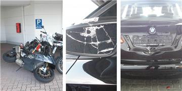 Umgeworfene Motorräder, kaputte Spiegel und Dellen in den Autos: In einem Autohaus in Bremerhaven-Lehe wurde randaliert.