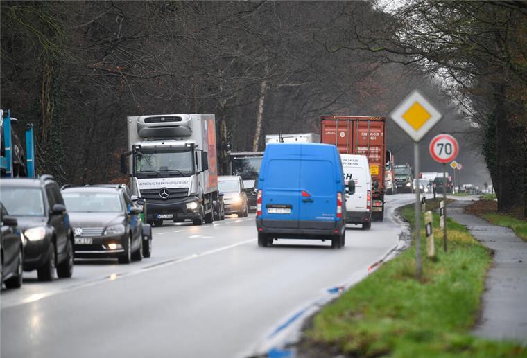 Umleitungsstrecke B6 bei Hagen.