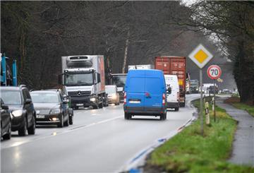 Umleitungsstrecke B6 bei Hagen.