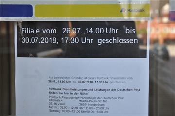 Und schon wieder schließt die Postbankfiliale am Marktplatz in Nordenham.