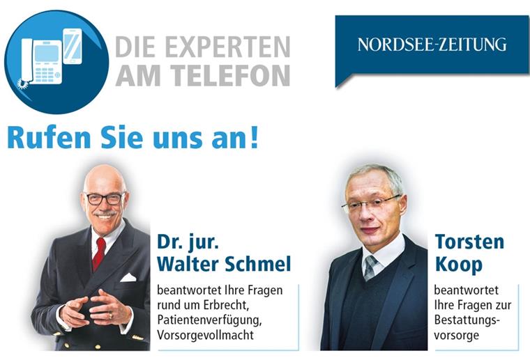Experten-Telefon zum Thema Erbrecht und Bestattung