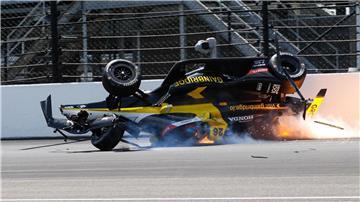 US-Rennfahrer Colton Herta hatte sich beim Qualifying für das legendäre Indy-500-Rennen mit seinem Wagen überschlagen.
