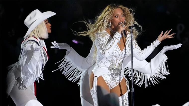 US-Superstar Beyoncé trat in der Halbzeitpause auf.