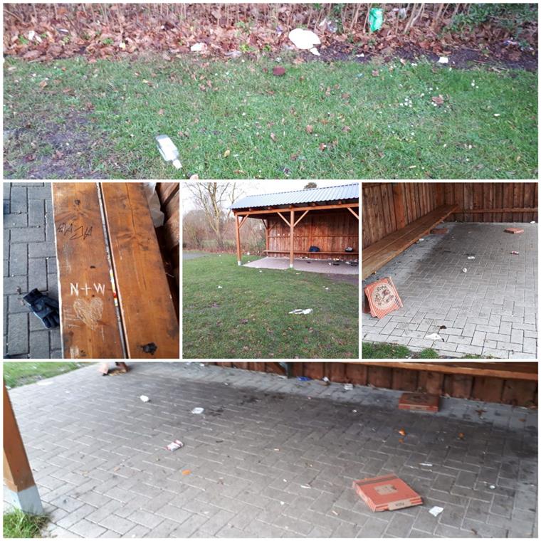 Vandalismus auf dem Bouleplatz an der Kampstraße: Die Gemeinde erstattet Anzeige.  