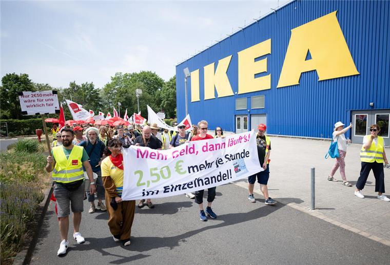 Verdi ruft in 20 Ikea-Filialen zu einem überregionalen Warnstreiktag auf. 