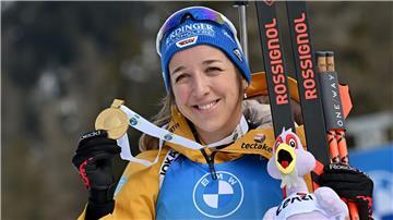 Verfolgungsweltmeisterin Franziska Preuß tritt auch im Single-Mixed an.