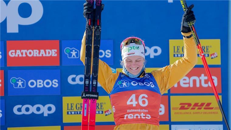 Carl im Langlauf-Weltcup erneut auf dem Podium Victoria Carl steht schon wieder auf dem Podium.