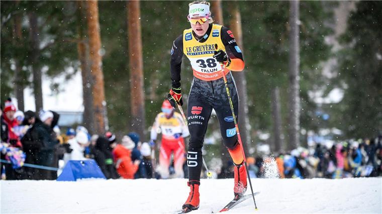 Victoria Carl unterwegs zum dritten Platz in Falun.