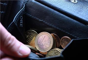 Münzgeld in einem Portemonnaie.