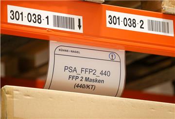 Viele FFP2-Masken lagern derzeit bei Logistikunternehmen.