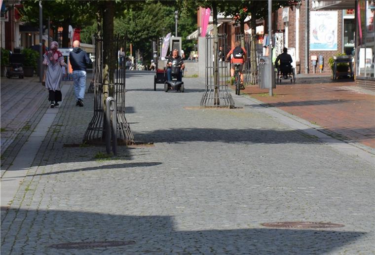 Die Zevener Fußgängerzone