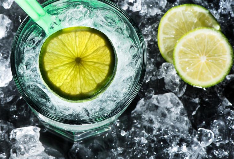 Vitamin D – das Sonnenvitamin! Der unterschätzte Schlüssel zur Gesundheit Zitronenscheiben im Glas auf Eis und als Deko.