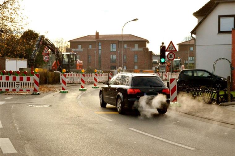 Voll gesperrt ist ab Mittwoch die Mushardstraße in Loxstedt. 