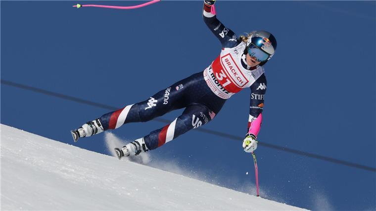 Comeback mit 40: Lindsey Vonn rast in Weltcup-Punkte Voll in Aktion: Lindsey Vonn.