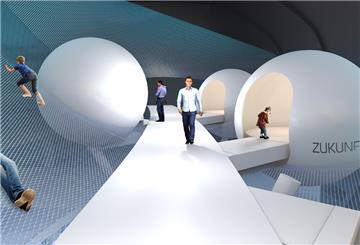 Von der Außenhülle des Klimahauses bis hin zur obersten Galerie soll sich das begehbare Energienetz spannen.