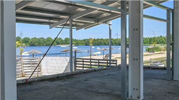 Eine Baustelle am Spadener See