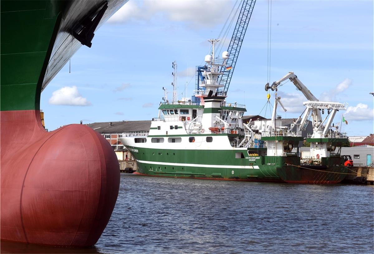 „Celtic Explorer“: Ein tiefer Blick in die Nordsee Von ihrem Liegeplatz im Fischereihafen aus ist die „Celtic Explorer“ zu ihrer Forschungsreise gestartet.