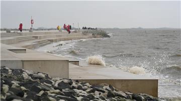 Wegen Sturmwarnungen wurde das Anbaden in Norddeich abgesagt.