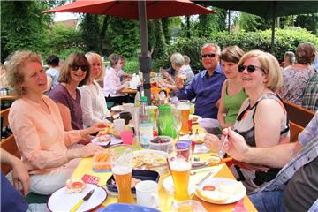 Wenn die Bürgerstiftung in Wilstedt das Bürgerfrühstück veranstaltet, dann ist die Stimmung immer bestens.