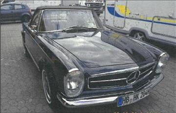 Wertvoller Oldtimer: Das Cabriolet Mercedes 280 SL "Pagode" aus dem Jahr 1970 wurde bereits im November in Bremen gestohlen.